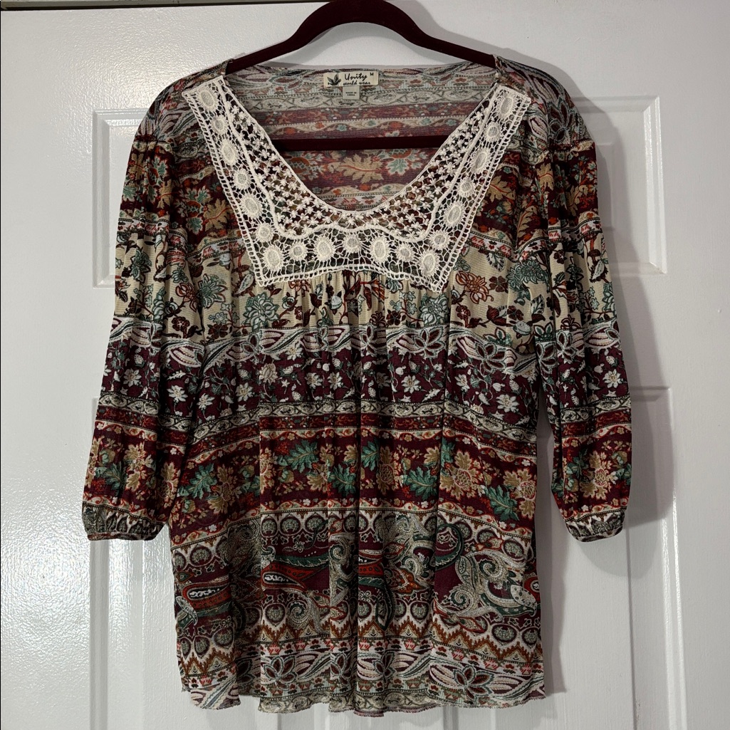 Unity World Wear Brand Top Size Medium Unity World Wear Brand Top Size Medium